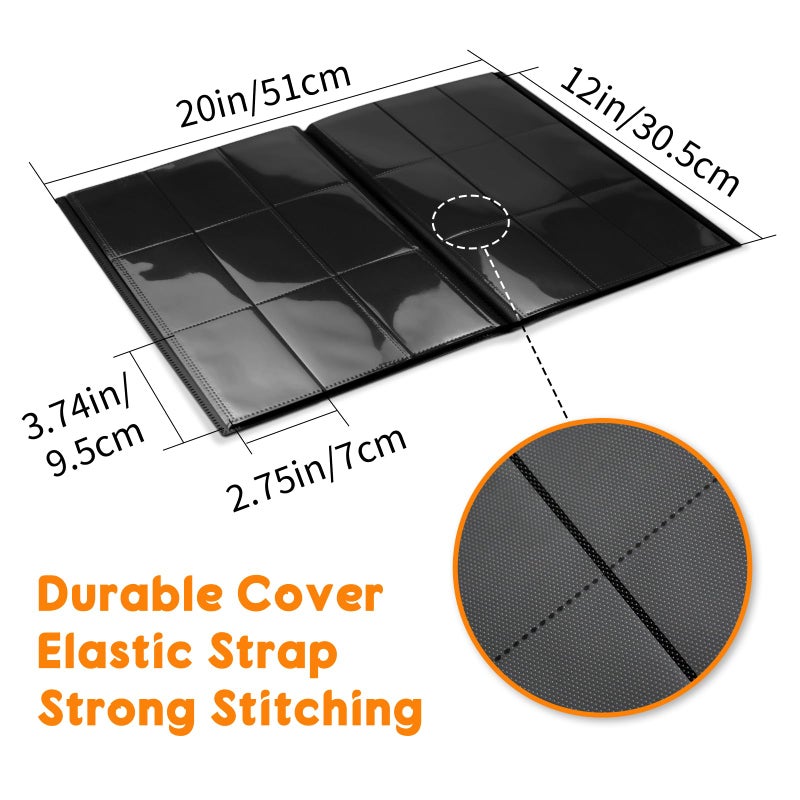 KIOEEE Card Binder 9 Pocket, PP Cover Trading Card Binder for 360 Cards, Sturdy Card Collection Album, Card Holder Folders for MTG, TCG, Game Cards & Sports Cards - Image 2